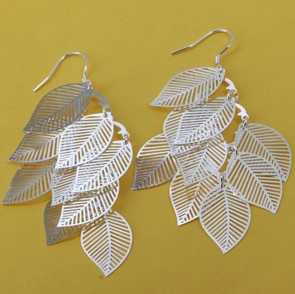 E214 Оптовые посеребренные милые серьги для любви серебряная бижутерия глянцевые