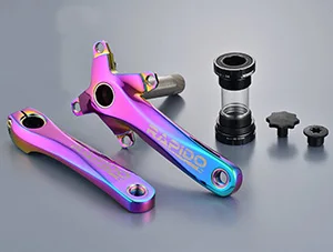 Crankset and Axis 104BCD Кривошип для горного велосипеда из алюминиевого сплава с осью снизу, Кривошип велосипеда, аксессуары 170 мм XT SLX M596 - Цвет: Crankset and Axis