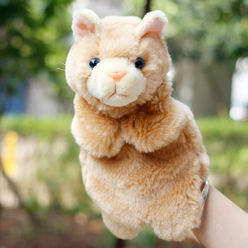 Плюшевая ручная кукла модель животного игрушки свинья кошка сова обезьяна