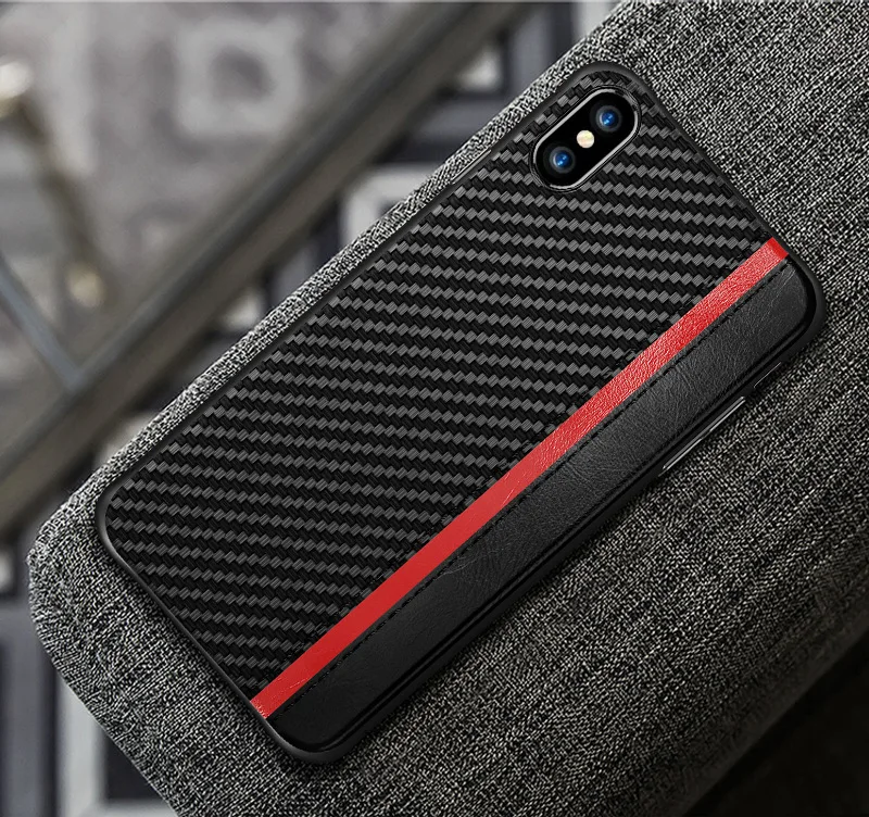 YY case for Xiaomi 9 mobile phone mi protective cover two in one PC carbon fiber color matching leather Scheduled |
