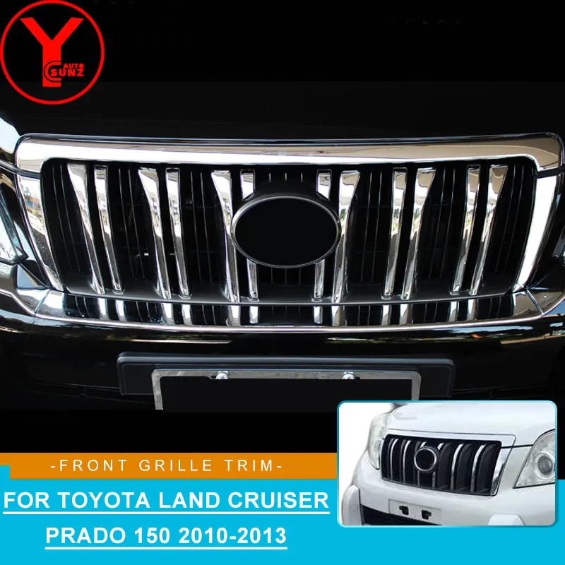 Передняя решетка для Toyota Land cruiser Prado 150 2010 2013 хром АБС аксессуары toyota prado YCSUNZ|front grill