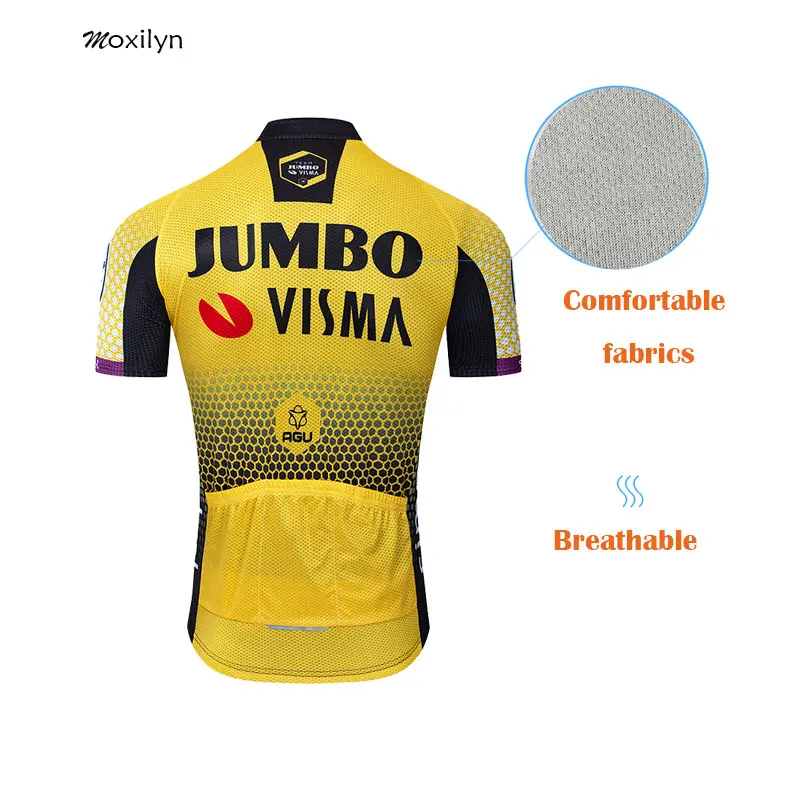 Moxilyn Pro Team JUMBO VISMA Велоспорт Джерси 9D набор велошорт Ropa Maillot велосипедная одежда для мужчин MTB Горный комплект для велосипеда