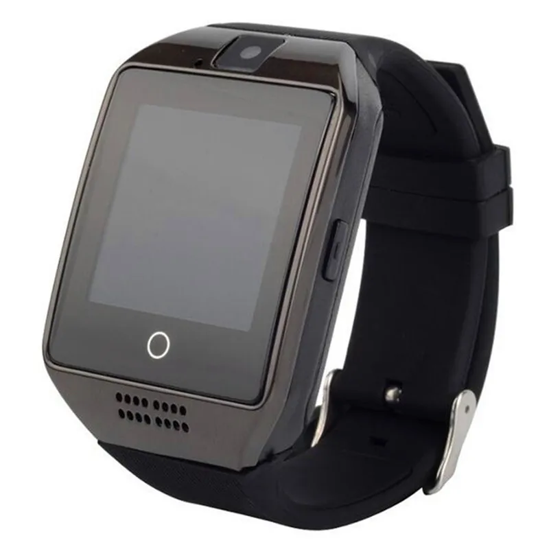 Черный Bluetooth Q18 Смарт часы Android Smartwatch телефонный звонок SIM TF камера для IOS iPhone Android samsung HUAWEI телефон VS Y1 DZ09 V8 - Цвет: Черный