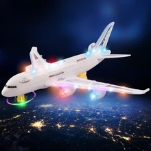 Детская игрушка самолет СВЕТОДИОДНЫЙ мигающий самолет модель большой звук электрические самолеты игрушки для детей Детские сборки самолеты подарок на день рождения