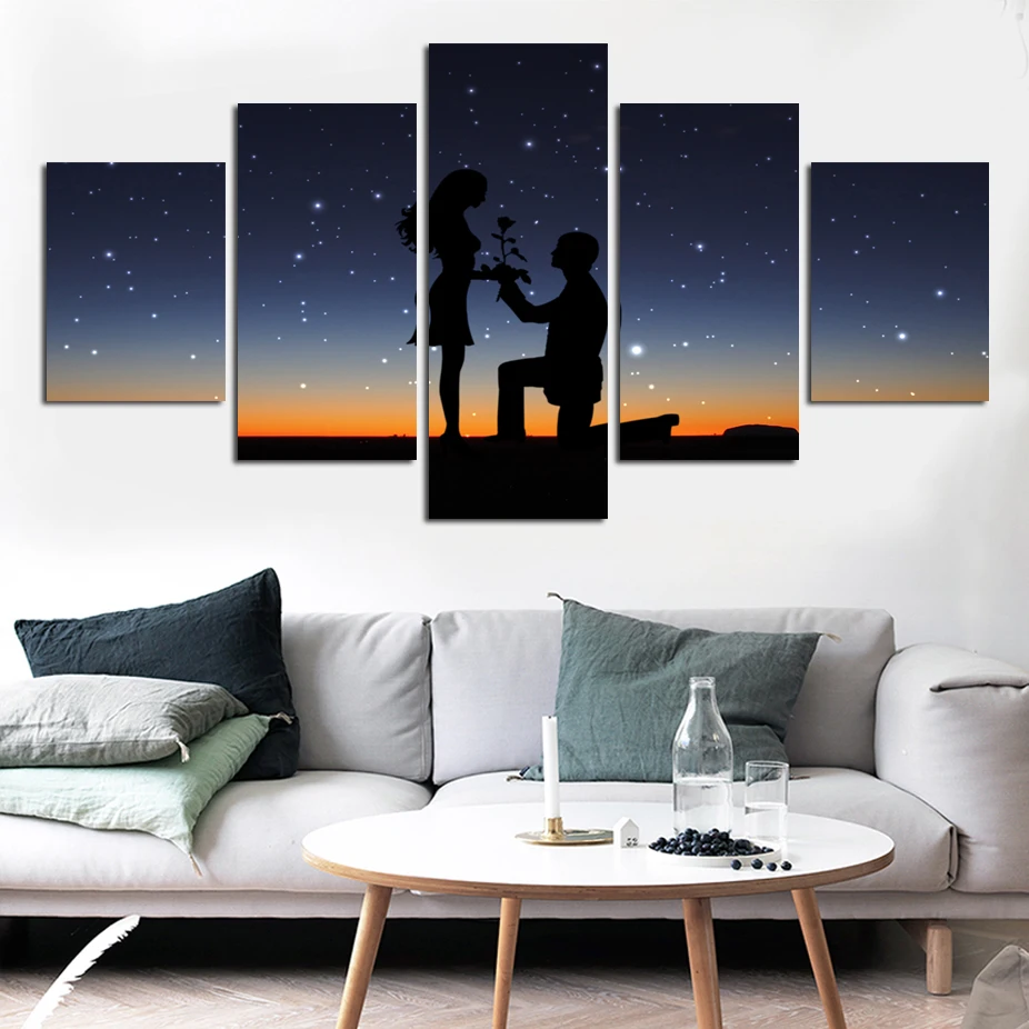 Постер для любителей сделать предложение под романтическое звездное небо pringting