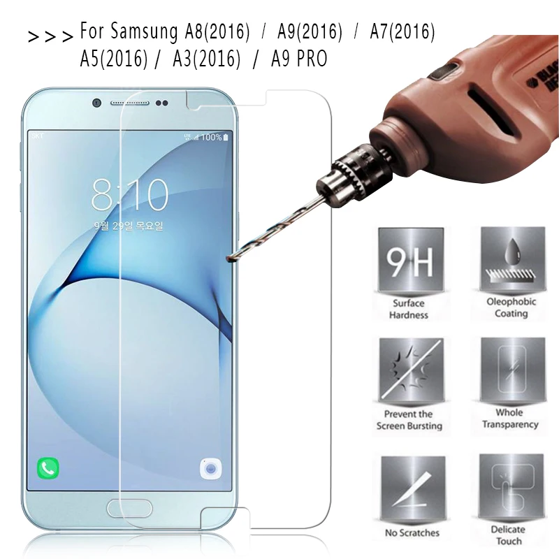 Защитная пленка из закаленного стекла премиум-класса для Samsung Galaxy A9 A8 A7 A5 A3 2016 Pro