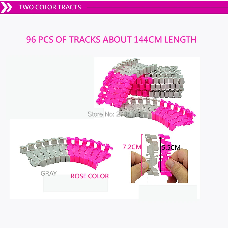 Coaster DIY Flex гоночный трек принцесса создать дорогу Роскошный Розовый гибкий набор