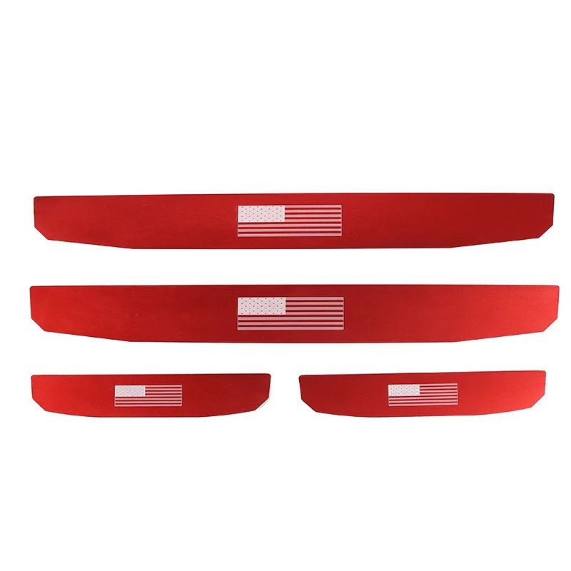 red USA flag 4 door MOPAI автомобильные панели Nerf для Jeep Wrangler JL, Накладка на порог автомобиля для Jeep Wrangler JL+ аксессуары - Цвет: red USA flag 4 door