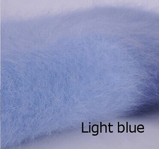 light blue Натуральный норковый кашемировый свитер для женщин из чистого кашемира кардиган норки кашемировое пальто с длинным пальто с мехом по индивидуальному заказу Цвет S79 - Цвет: light blue