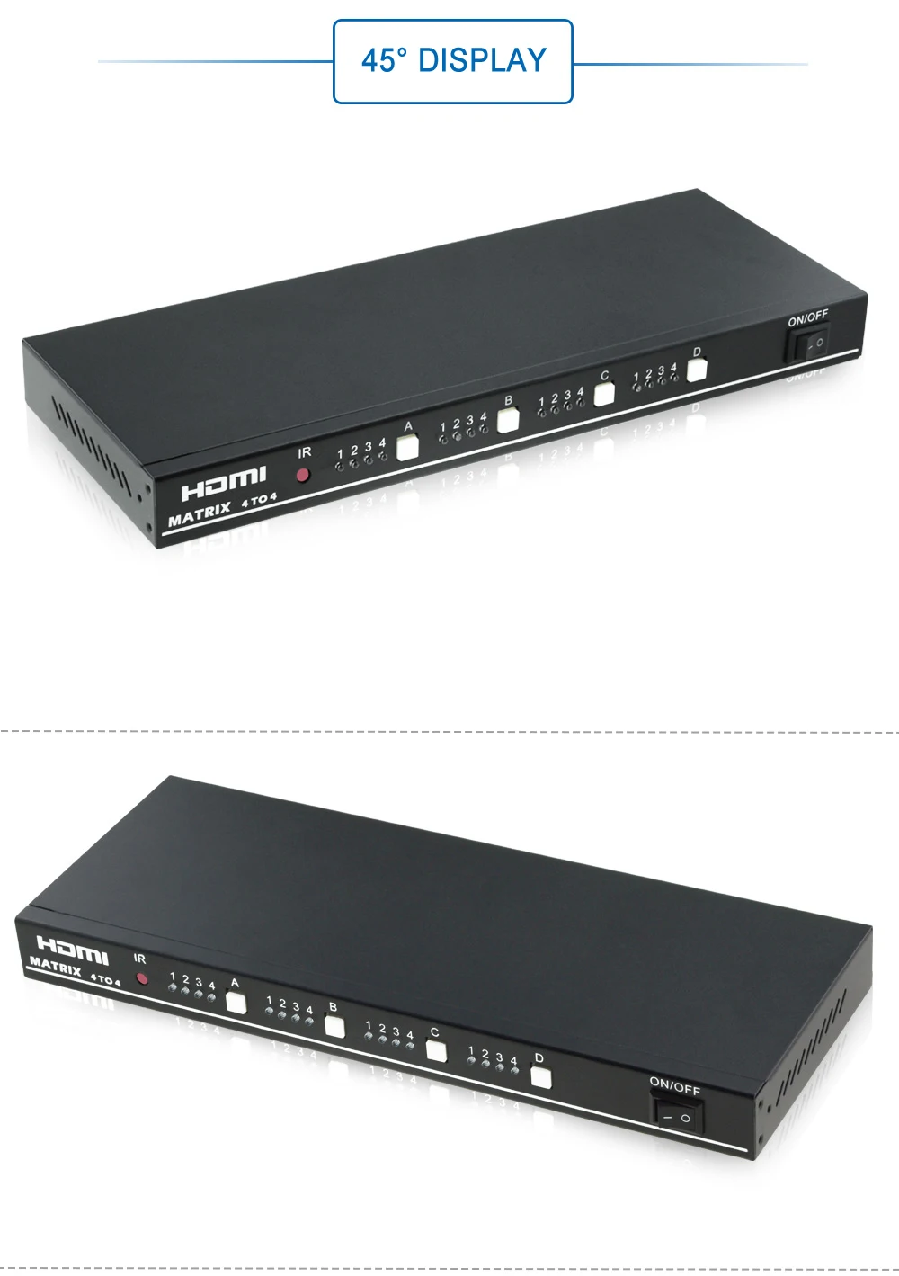 Aikexin HDMI Matrix 4x4 HDMI разветвитель 4 входа 4 выхода True Matirx поддержка 1920x1080 60 Гц управление RS232 и ИК-пульт дистанционного управления