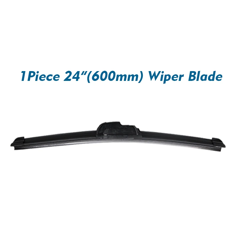 Щетка стеклоочистителя автомобиля бескаркасная U J hook 1" 16" 1" 18" 1" 20" 2" 22" 2" 26" натуральный каучук ветровое стекло стеклоочистители авто аксессуары - Цвет: 1pcs 24inch 600mm