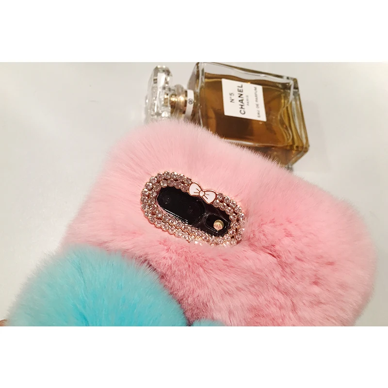 Aoweziic осенне зимний чехол для iPhone X 8 7 plus XR XS MAX Rex rabbit плюшевый телефона с милым