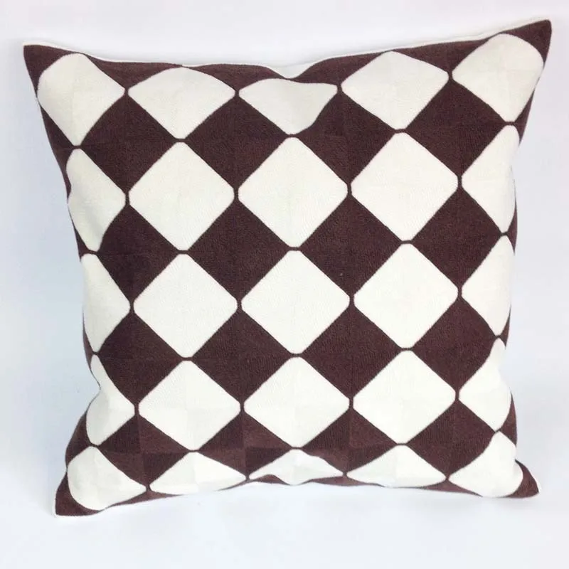 Декоративный Хлопковый чехол для подушки наволочка с вышивкой Квадратные