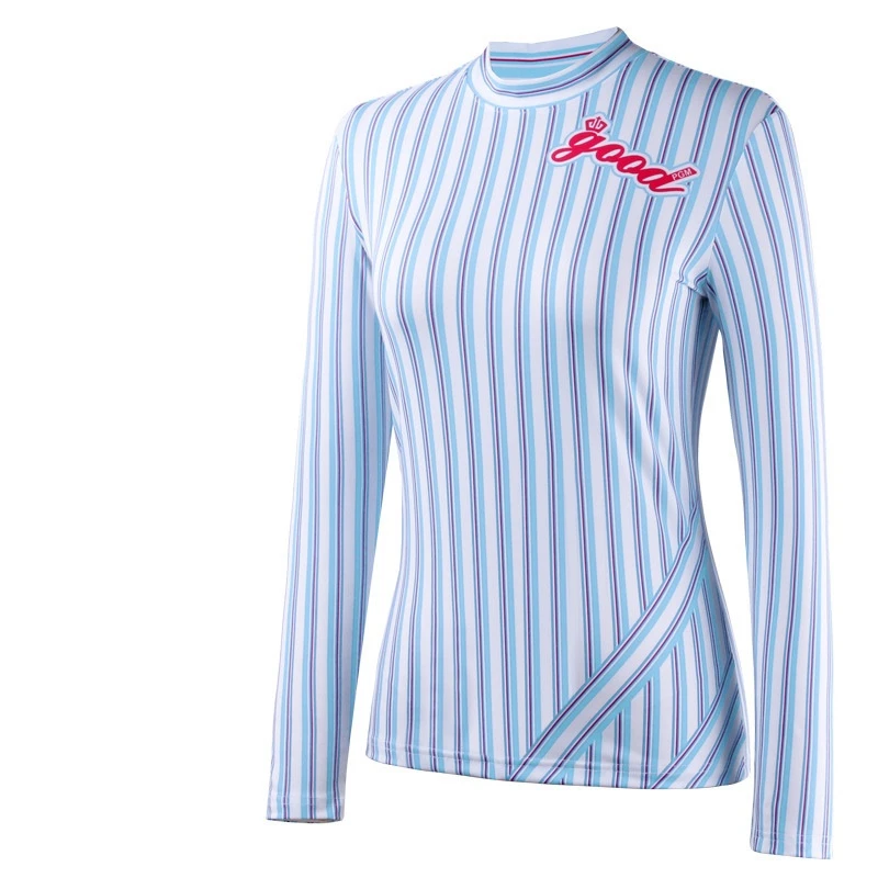 Pgm женские летние полосатые футболки с длинными рукавами УФ Защита ледяные