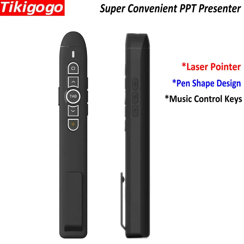 Tikigogo P30 2 4G RF беспроводная ручка для презентера лазерная указка PPT Powerpoint слайдер