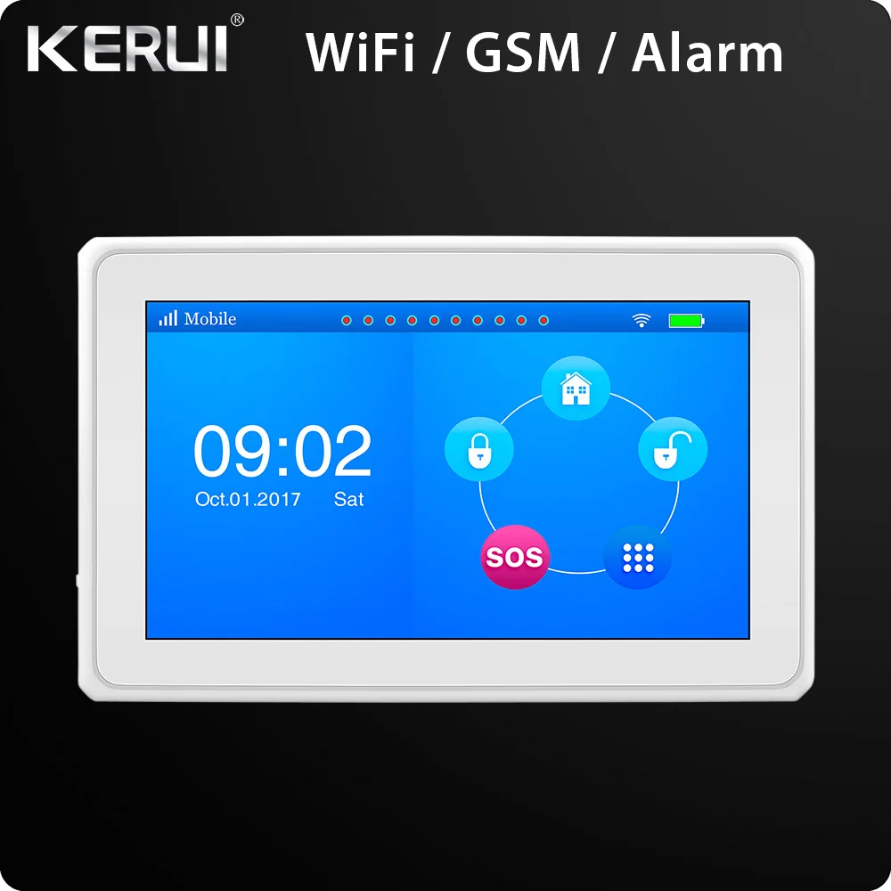 2019 K7 7 дюймов TFT дисплей сенсорный экран wifi GSM сигнализация домашняя охранная ip