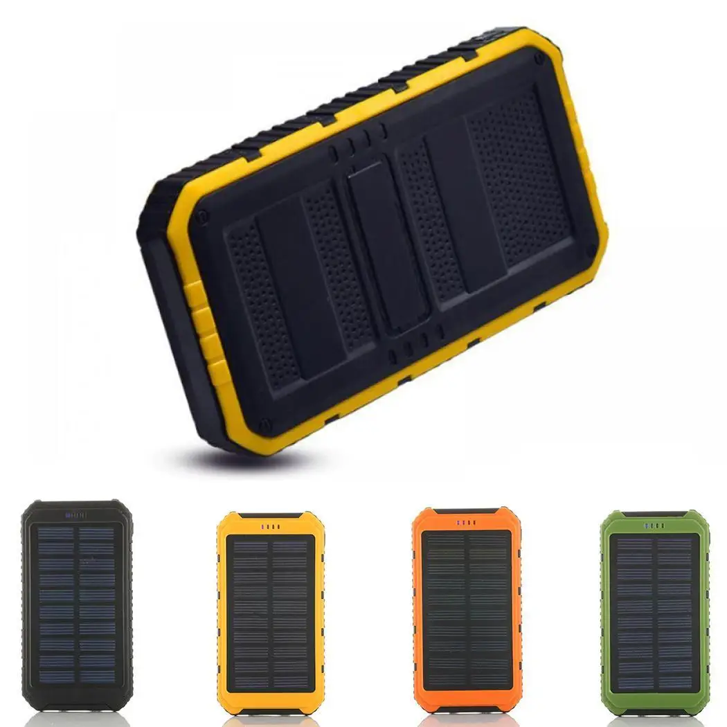 Внешний внешний Солнечный аккумулятор портативный двойной USB 10000 мА/ч высокая