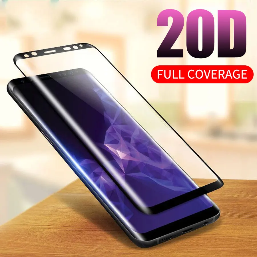 20D изогнутое полное покрытие закаленное стекло протектор экрана для Samsung Galaxy A6 A7 A8