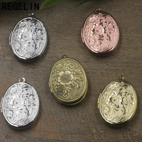 REGELIN золотой/посеребренный медный фото плавающий медальон подвеска цветок шармы