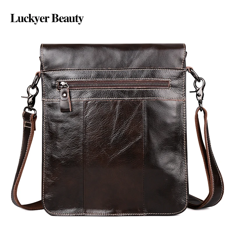 Luckyer Beauty Топ бренд натуральной кожи сумка Бизнес Crazy Horse кожа Для мужчин