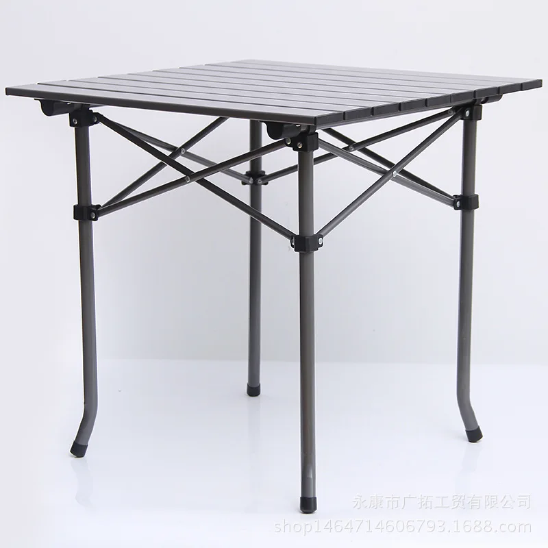Single table Открытый Кемпинг складной пляжный Повседневный стол и стулья 5 шт алюминиевый сплав самоуправляющийся стол для пикника и стулья набор LM01101831 - Цвет: Single table
