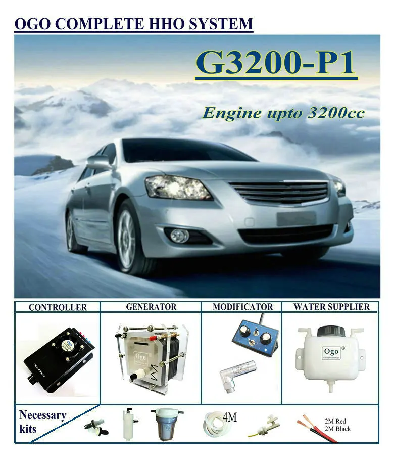 OGO полная HHO система P1 PWM CE& FCC MAF/карта до двигателя 3200CC