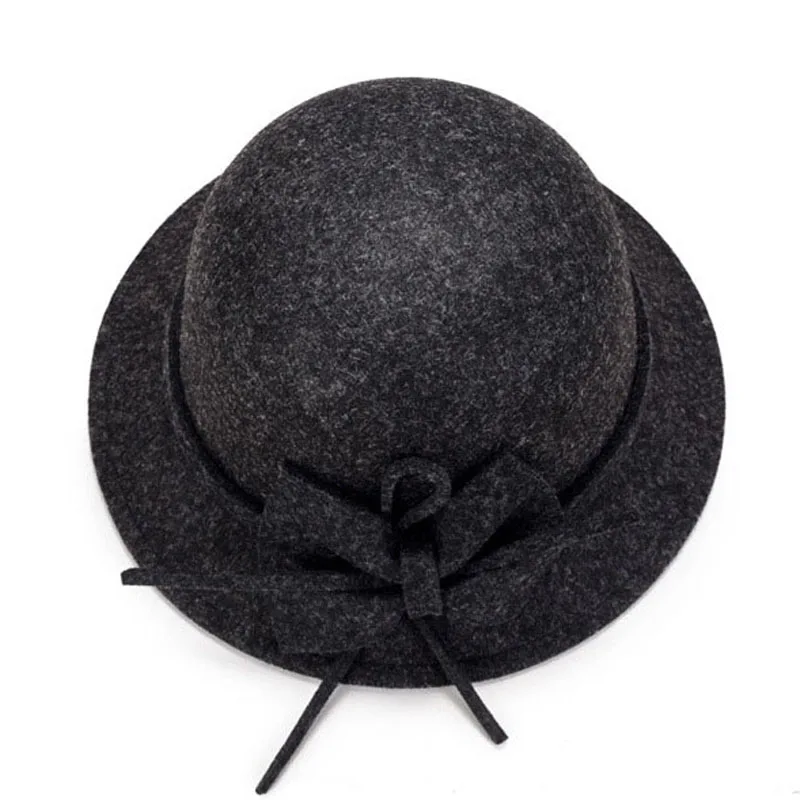 Шляпа котелок Fibonacci женская зимняя модная Федора с широкими полями цветочным