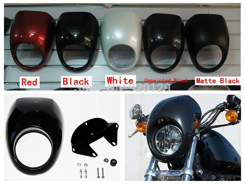Мотоциклетная Передняя капота вилка фара обтекатель под заказ маска для Harley