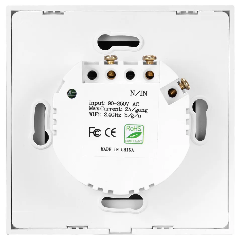 Новый настенный выключатель света eWelink с сенсорным экраном ЕС тип 2 клавиши