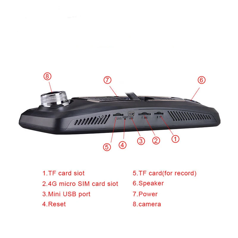 Android зеркало 2018 ADAS 10 дюймов Видеорегистраторы для автомобилей gps 4G Wi Fi Bluetooth