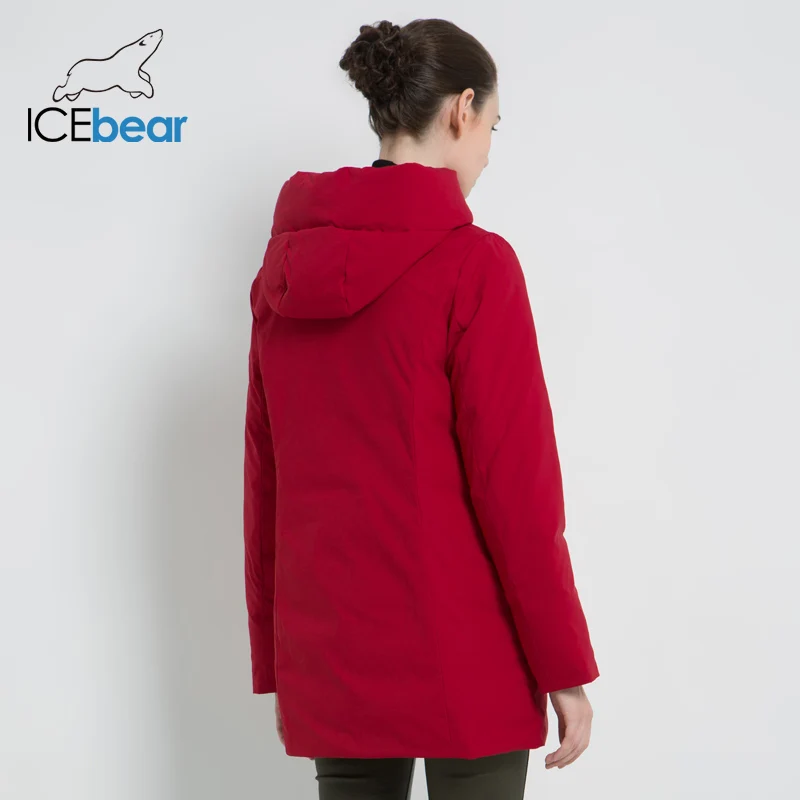 ICEbear 2019 новая зимняя куртка с капюшоном женское пальто мода женская одежда