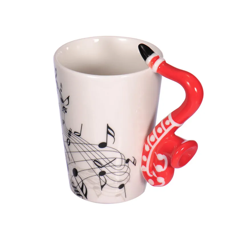 Креативная гитарная керамическая чашка индивидуальная музыкальная нота
