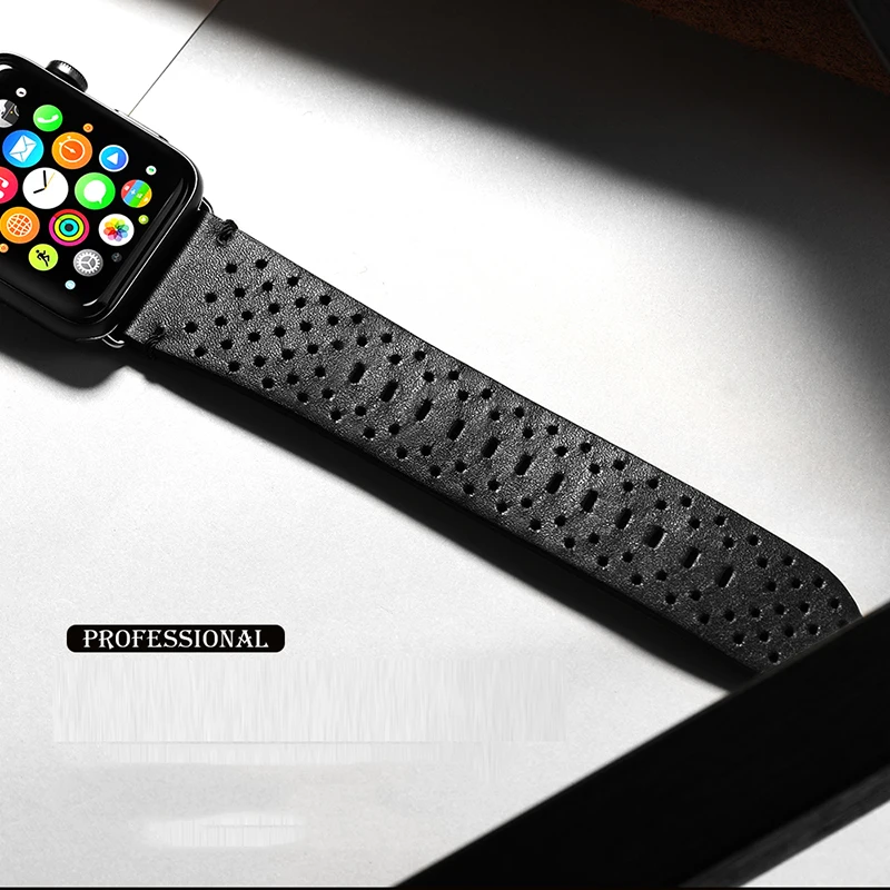 Беспроводное зарядное устройство HOCO дизайн для Apple, ремешки для часов 44 мм 40 мм серии 4/3/2/1 наручных часов iWatch, из натуральной коровьей кожи Ремешки часы аксессуар Браслет