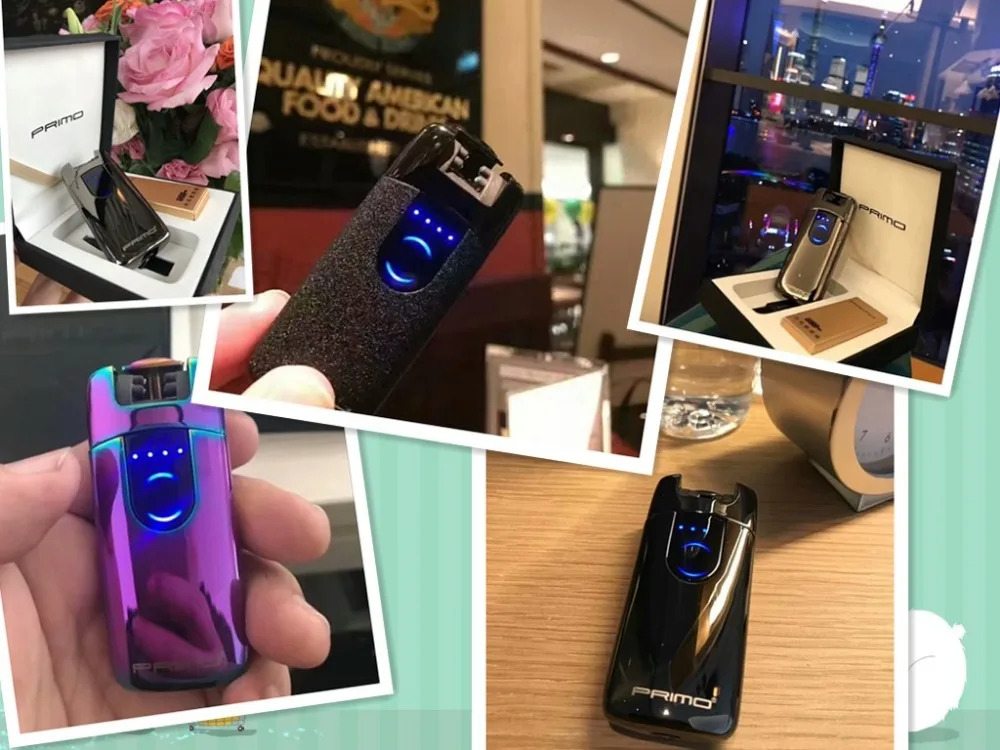 Индивидуальная подвесная зажигалка с зажиганием и дисплеем, дуговая умная Подарочная двойная сигаретная плазма, зажигалка
