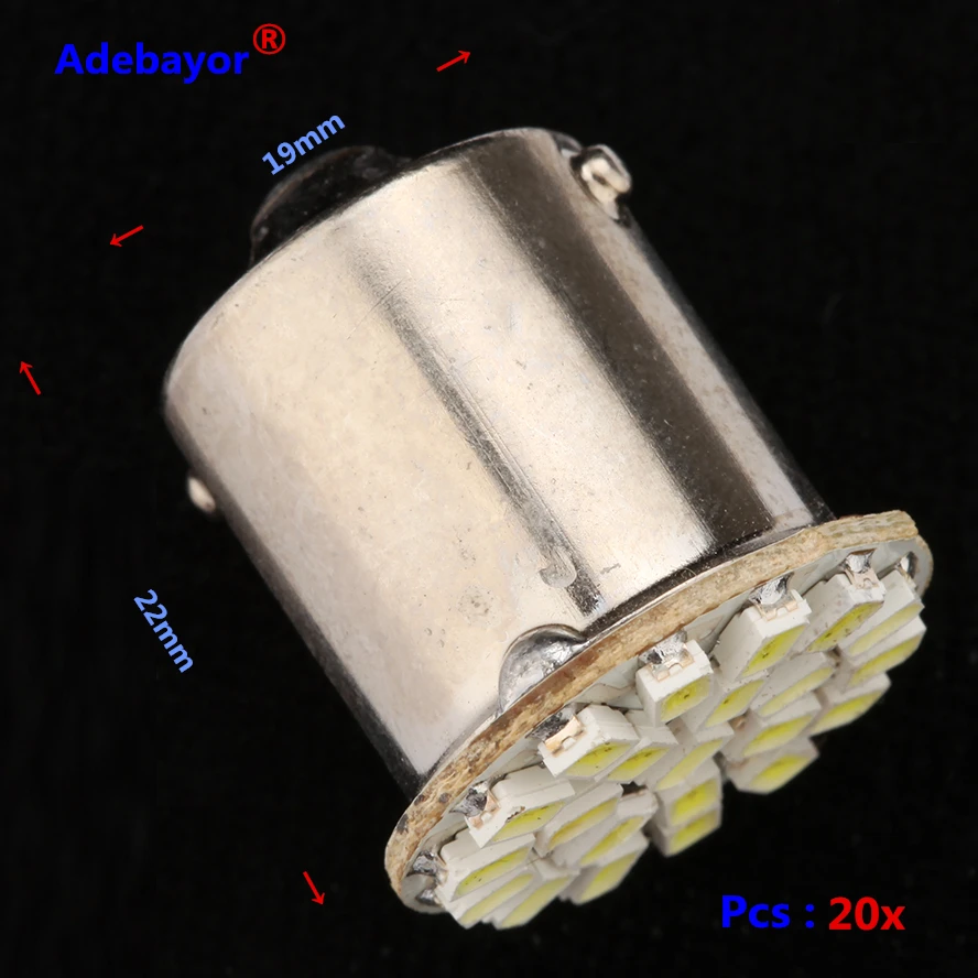 20 шт./партия 1156 BA15S P21w 22 smd светодиоды 3020 SMD Автомобильные лампа для Rogue 1206 поворотов