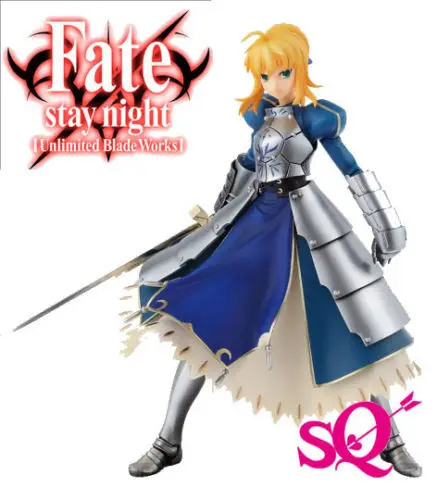 Японское аниме Fate Stay Night [Unlimited Blade Works] Оригинальная фигурка BANPRESTO SQ Saber Fate/Stay