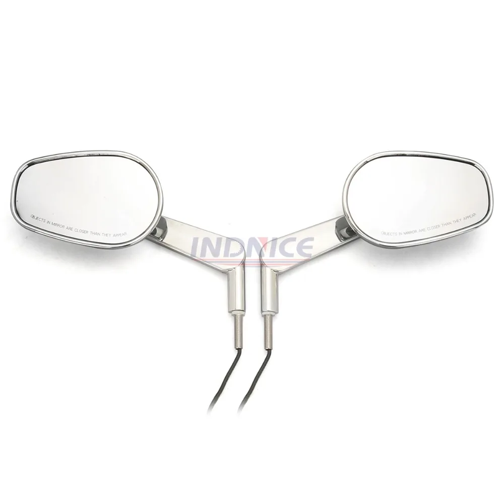 Мотоцикл CHROME боковое зеркало заднего вида зеркала мышцы светодиодный