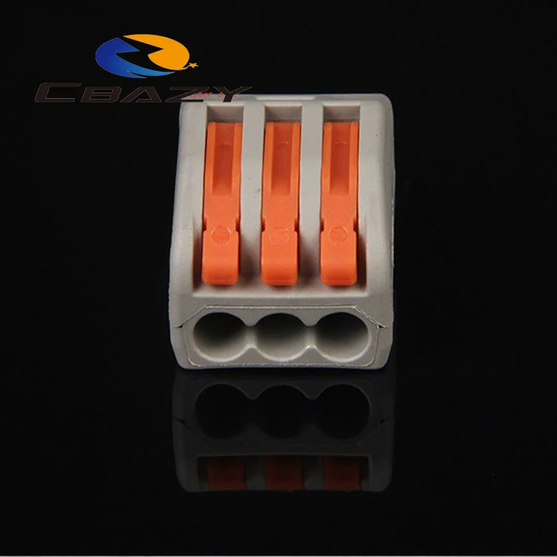 10 шт. универсальный компактный соединитель для проводов 222 413|terminal blocks wire connector|block