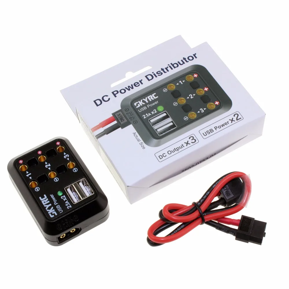 SKYRC DC Мощность дистрибьютор multi Выход 10A XT60 разъем банан Подключите USB 5 В