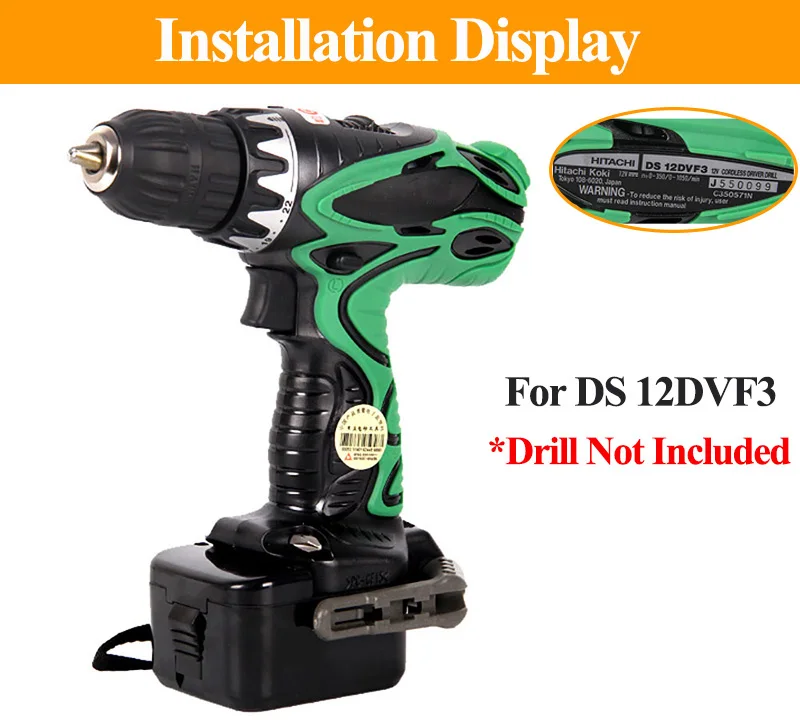 Для Hitachi EB1214S DS12DVF3 2.0Ah 12V NI-CD Сменный аккумулятор для электроинструмента FWH12DF, EB1220HL, DS12DVF2, EB1220HS, WH12DM2, EB1230X