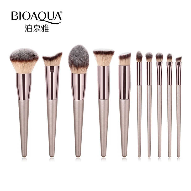 Роскошные кисти для макияжа BIOAQUA набор кистей цвета шампанского нанесения пудры