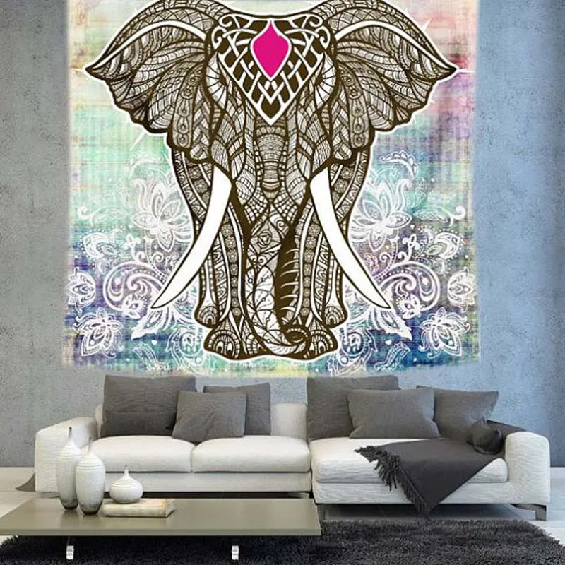 Цветочный богемный гобелен для дома гостиной декоративный настенный в стиле