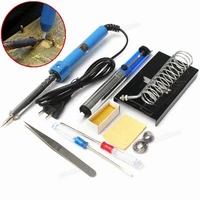 eu 9 in1 diy kit set electric soldering iron handle heat pencil pen welding station starter tool stand solder wire