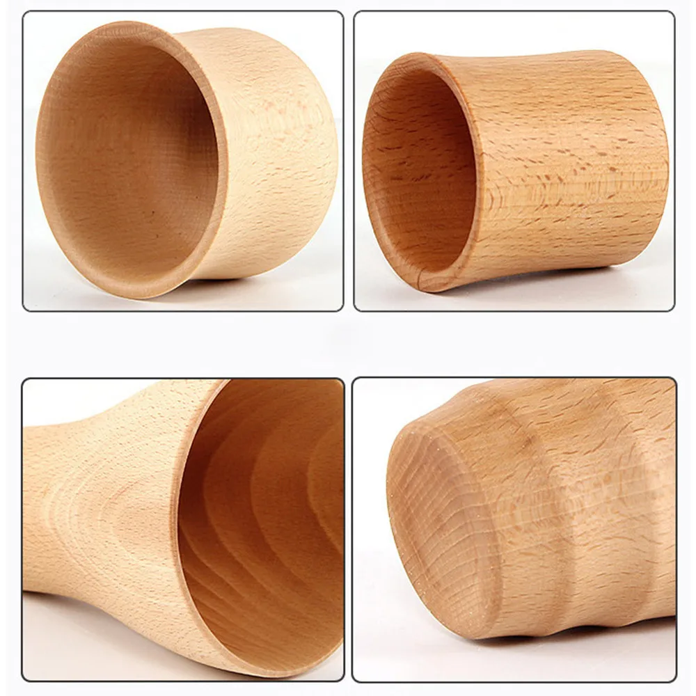 Японская деревянная чашка для кофе изолированная чая с защитой от ожога подарок