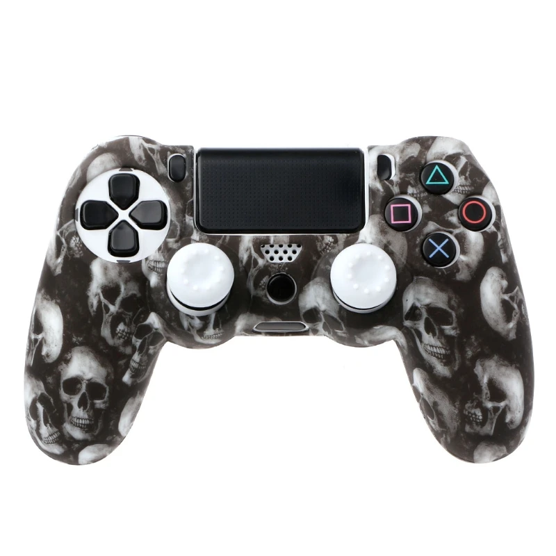 Силиконовый защитный чехол для джойстика с черепом + 2 PS4 Pro Slim Controller Прямая