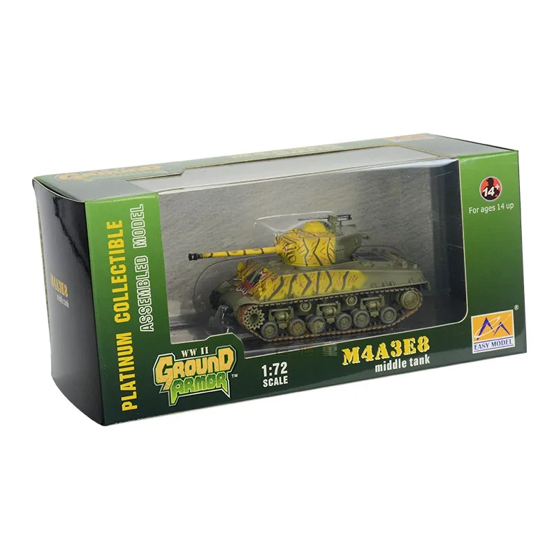 1:72 весы предварительно построенный M4 Sherman средний бак M4A3E8 мировая война хобби
