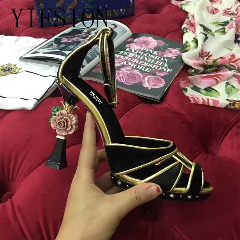 OLOME/Новинка Цвет черный розовый женские летние босоножки из натуральной кожи с