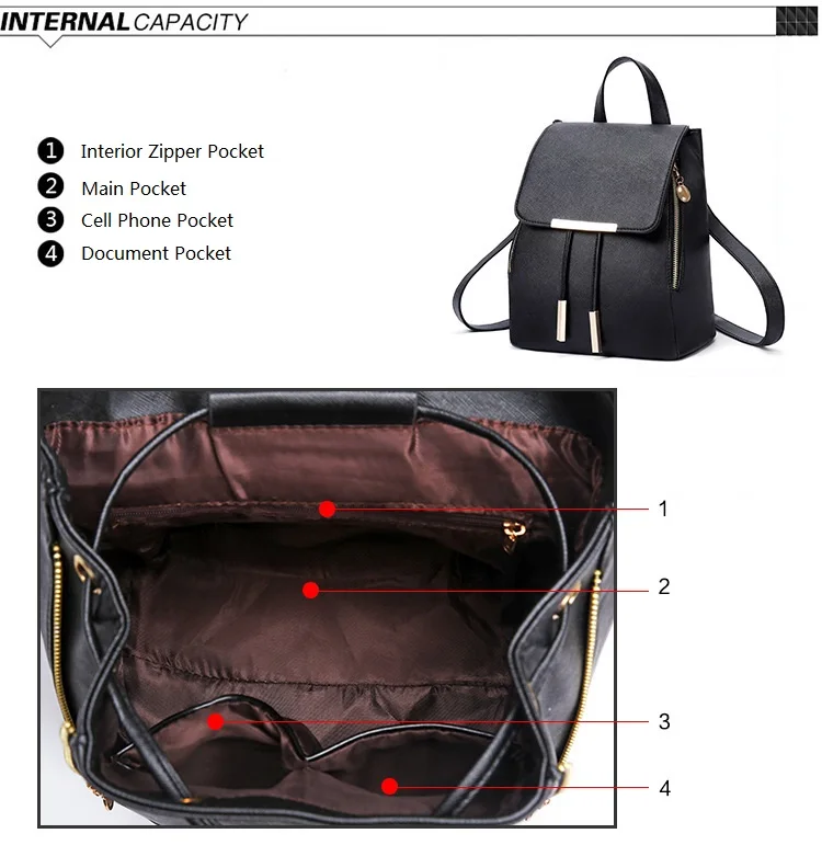 Miyahouse высококачественный Женский рюкзак из искусственной кожи, рюкзак Mochila Escolar, школьные сумки для подростков, кожаные рюкзаки для девочек