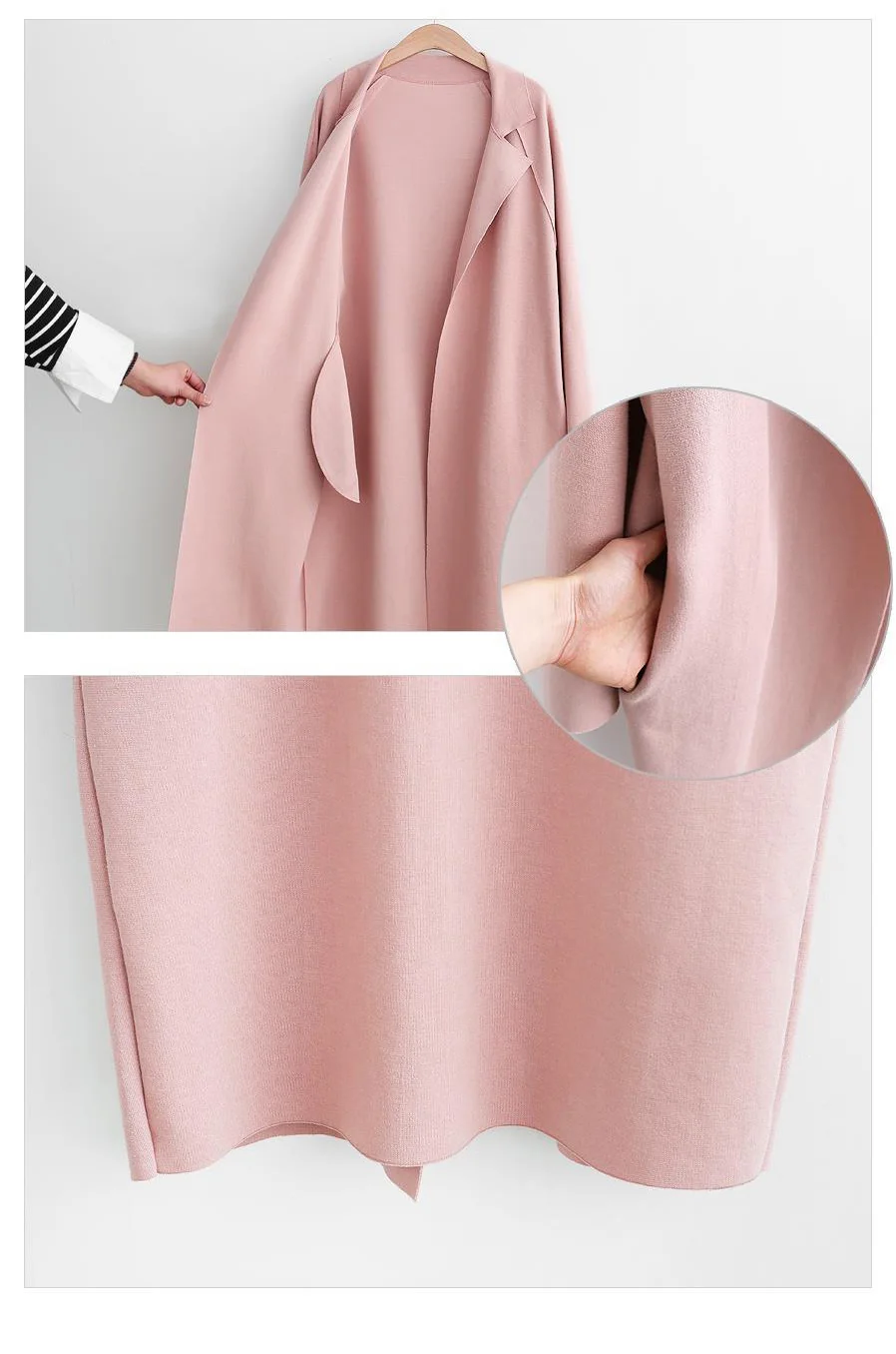 Новинка Осень Зима Женский Тренч кардиган 2017 мода плюс размер длинный рукав