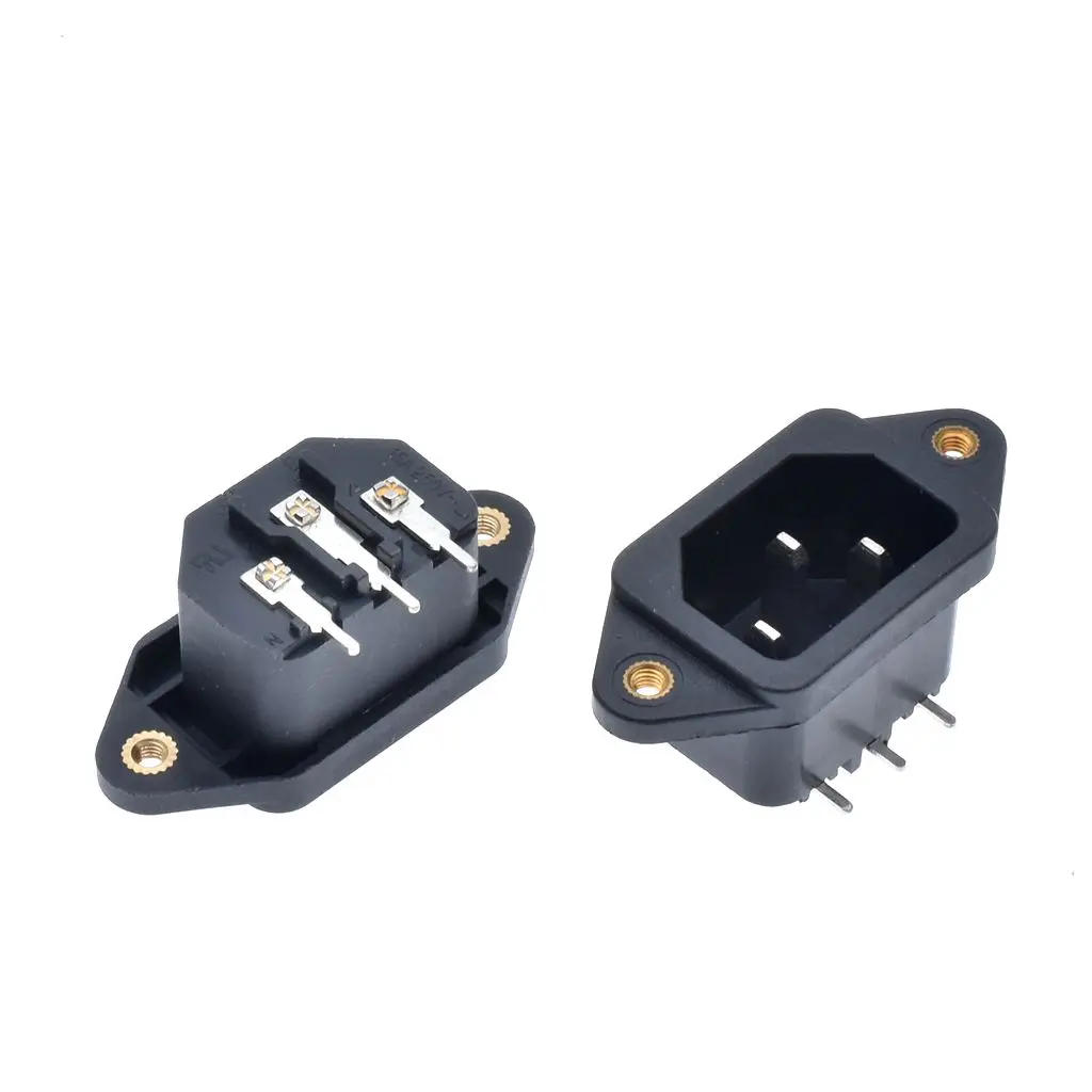 Чехол из поликарбоната + Медь правый угол 3P IEC 320 C14 с разъемом папа Панель Мощность